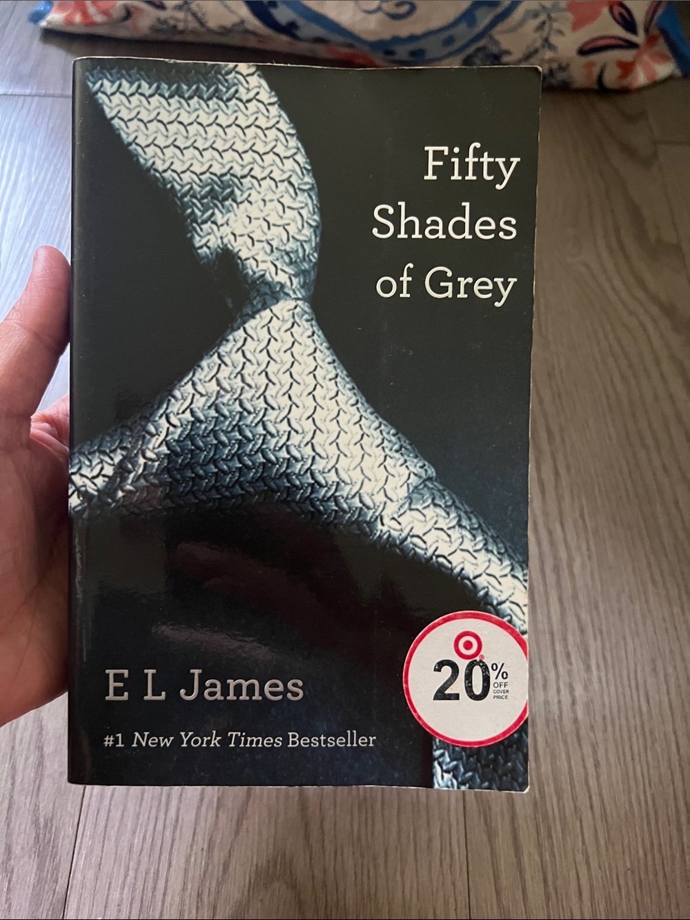 Fifty Shades of Grey by E L James - Black & Silver Cover